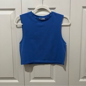 Zara Blue Crop Top, Large